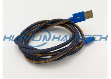 주문 Mfi 상한 진 피복 데님 Usb 케이블 하네스를 위한 방열 철사 소매 온라인 제품