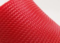 지퍼로 빨간 단일층 평평한 테이프 PET 벨크로 편복 선 소매