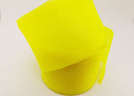 노란 단일층 평평한 테이프 PET 꼰 슬리빙 벨크로 지퍼는 덧붙였습니다