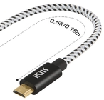 저항하는 방열 마포를 소매를 다는 HDMI PP 면 땋는 케이블